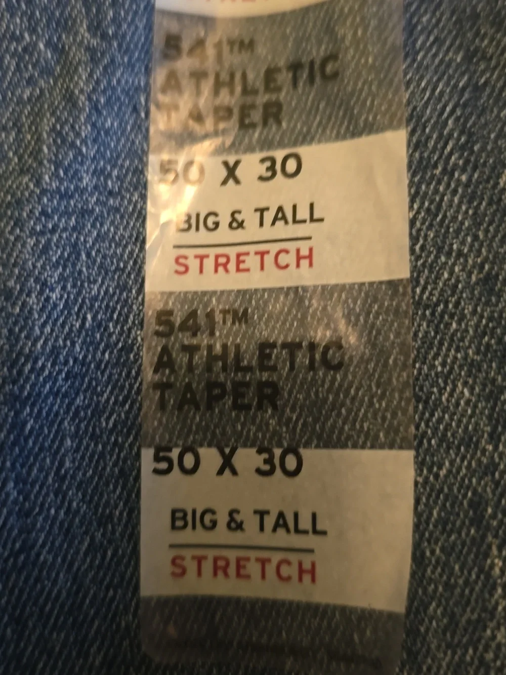 New Levi's 541‎ Men's 50x30 Athletic Taper Medium Wash Distress Jeans